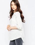 Wal G Top With Lace Insert - Cream