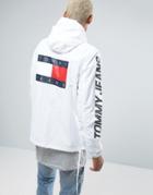 Tommy Jeans 90s Packable Jacket M16 Hooded Overhead In White - White
