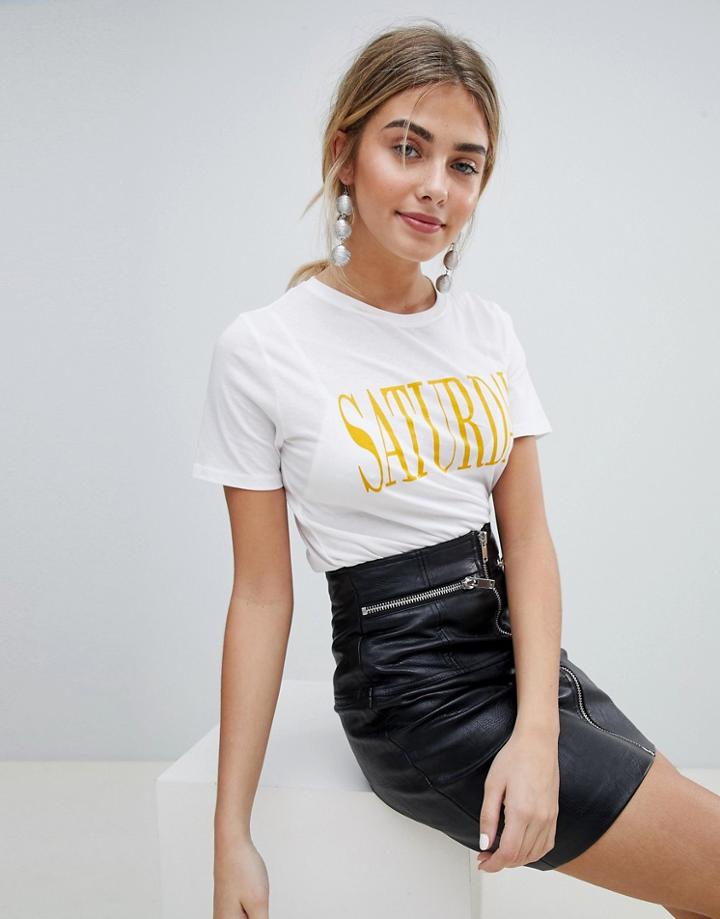 New Look Saturday Tee - White