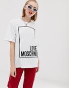 Love Moschino Logo Box T-shirt - White