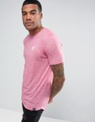 11 Degrees Muscle T-shirt In Burgundy With Fleck - Red