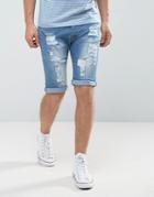 Loyalty And Faith Oldham Ripped Denim Shorts - Blue