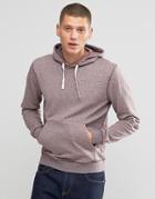 Farah Hoodie With F Logo In Regular Fit Port Marl - Red