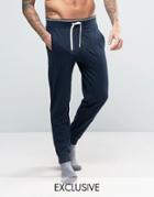 Boss By Hugo Boss Cuffed Joggers In Regular Fit Navy - Navy