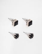 Asos Black Rhinestone Earring Pack - Black