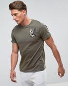 Threadbare Sequined Eagle T-shirt - Green