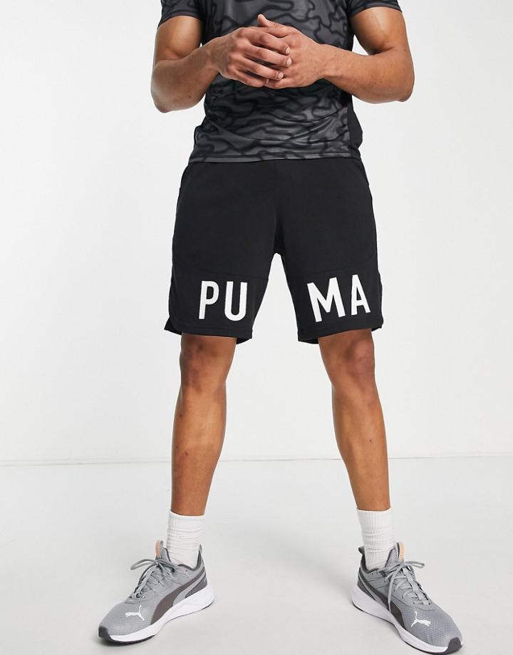 Puma Training Logo Shorts In Black