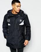 Adidas Originals Classic Team Parka Jacket In Black B48977 - Black