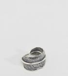 Serge Denimes Feather Ring In Solid Silver - Silver