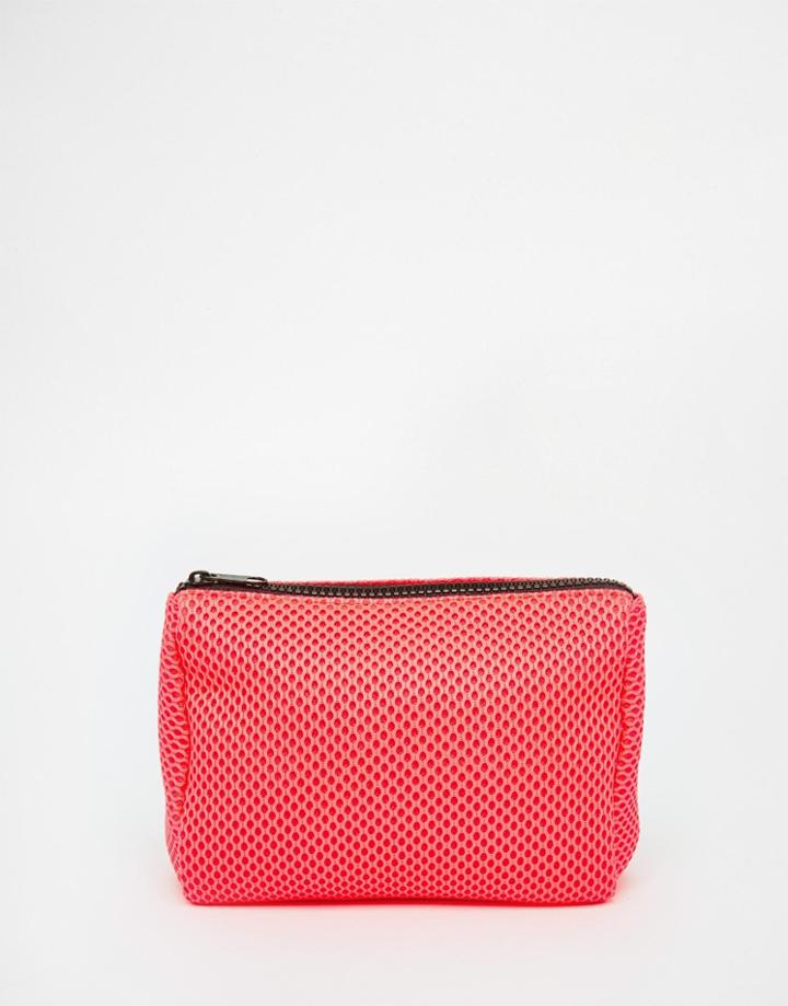 Asos Neon Mesh Makeup Bag - Pink
