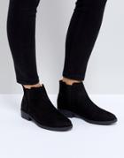 New Look Suedette Low Chelsea Boot - Black