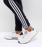 Adidas Originals Deerupt Runner Sneakers In White - Black