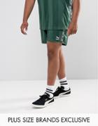 Puma Plus Retro Football Shorts In Green Exclusive To Asos - Green