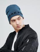 Peak Performance Pp Beanie Logo Hat In Blue - Blue