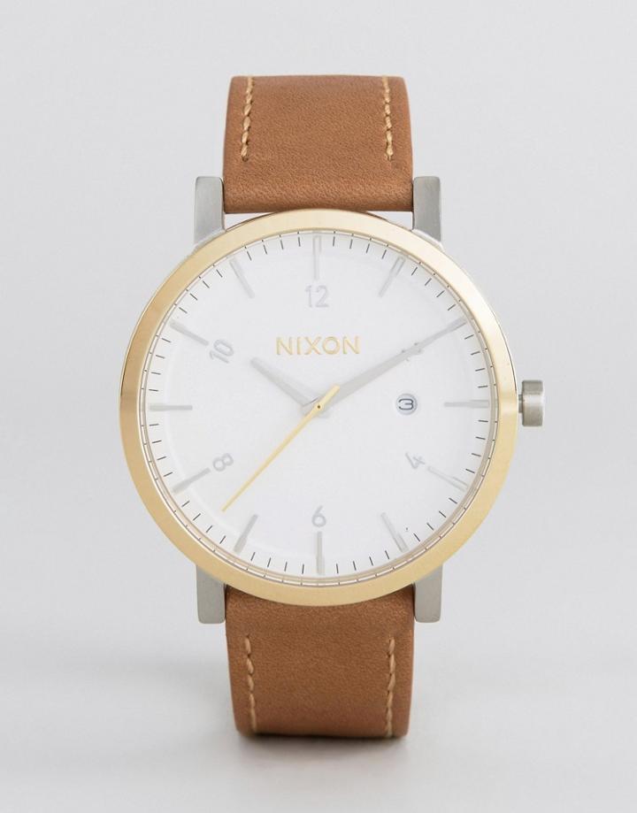 Nixon Speedster Ii Rollo Leather Watch In Tan - Tan
