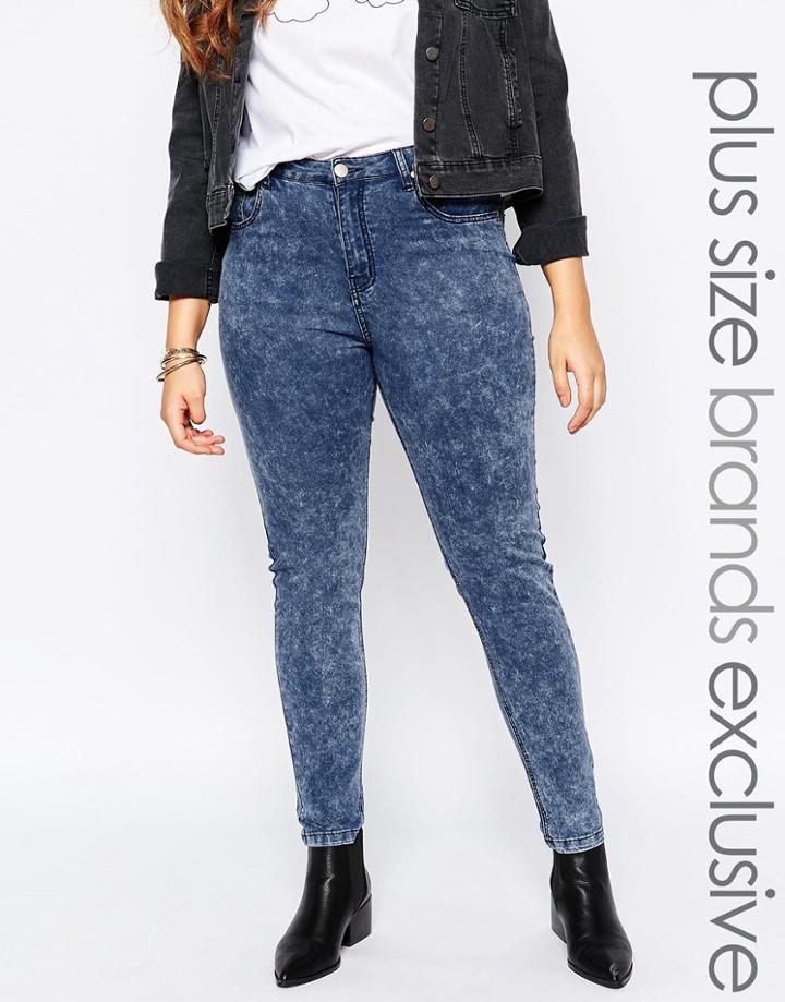 Alice & You Acid Wash Skinny Jean - Blue