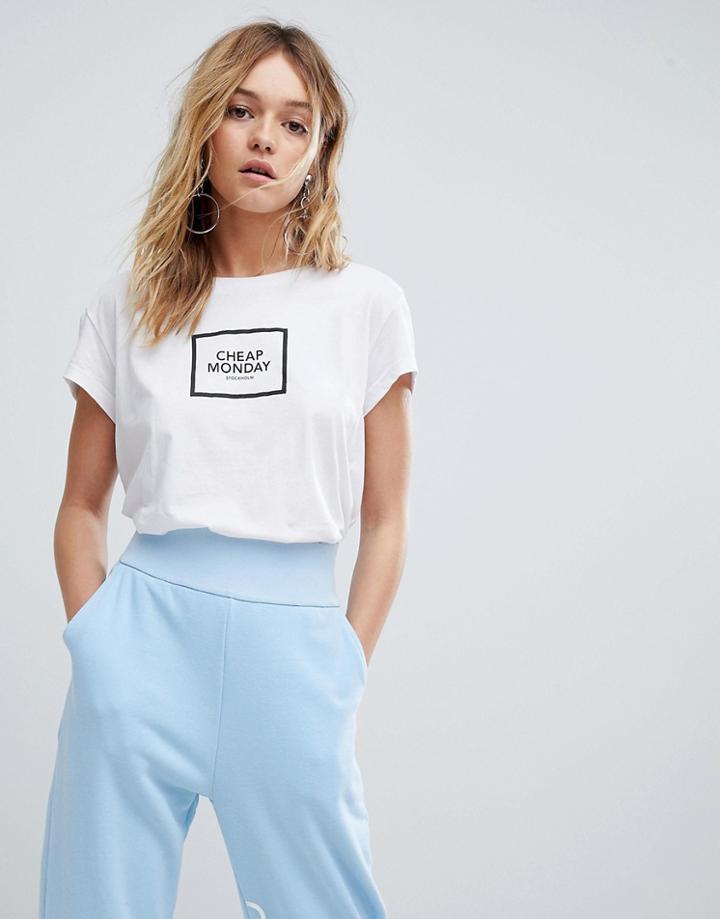 Cheap Monday Square Logo T-shirt - White