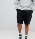 Asos Design Plus Skater Chino Shorts In Black - Black