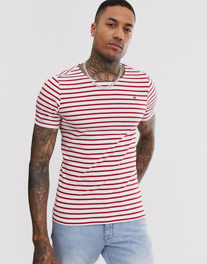 G-star Xartto Stripe T-shirt In Red - Red