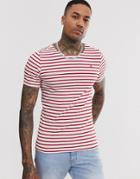 G-star Xartto Stripe T-shirt In Red - Red