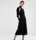 Vero Moda Tall High Waisted Culottes In Black