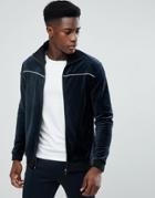 Only & Sons Velour Track Top - Navy