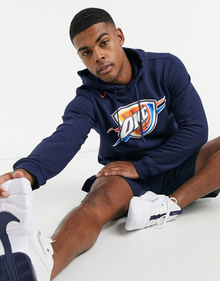 Nike Basketball Logo Fleece Sweatshirt In Navy