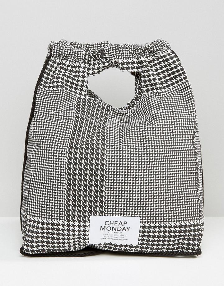 Cheap Monday Houndstooth Drawstring Backpack - Multi