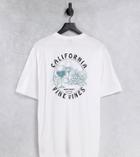 Only & Sons Oversized T-shirt With California Wine Back Print In White Exclusive At Asos