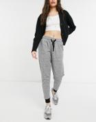 Cotton: On Track Pants In Gray-black