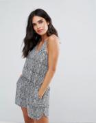 Blend She Kila Patterned Romper - Gray
