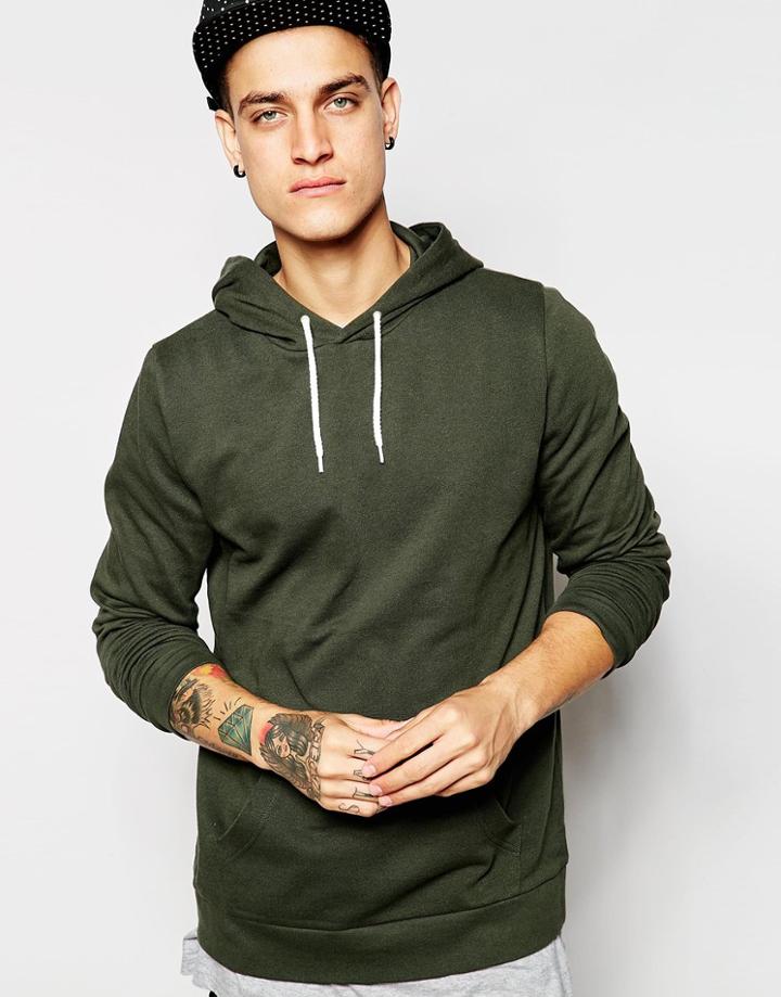 Asos Hoodie In Green - Green
