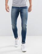 Cheap Monday Spray On Jeans In Blue Smoke - Blue