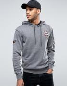 Juice Pullover Hoodie With Patches - Gray