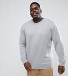 Farah Plus Mullen Slim Fit Merino Sweater In Light Gray - Gray