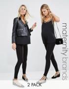New Look Maternity Seam Free Legging 2 Pack - Black