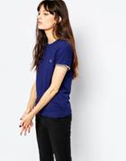 Fred Perry Pique Ringer T-shirt - Navy
