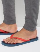 Abuze Script Logo Flip Flops - Blue