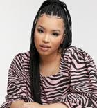 Only Curve Top With Square Neck In Pink Zebra Print