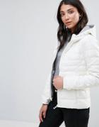 Only Tahoe Tube Quilted Hooded Jacket - White