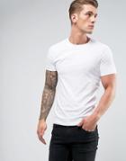 Brave Soul Muscle Fit T-shirt - White