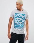 Timberland Slim Fit T-shirt Back Mountain Logo Print In Gray Marl - Gray