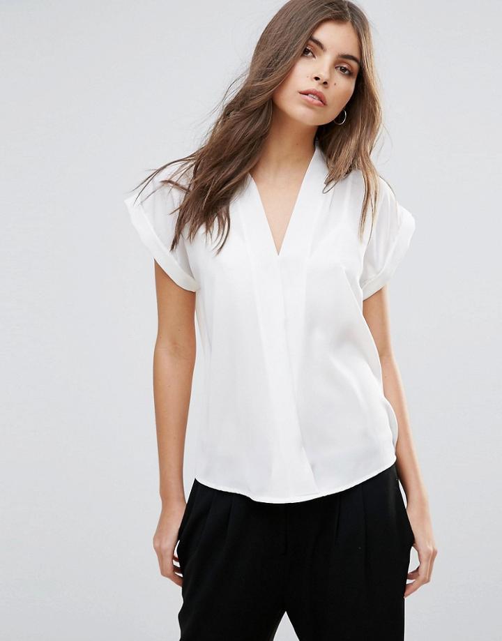 Vila Cross Front Blouse - White