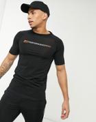 Jack & Jones Core Performance T-shirt In Nano Tech Black