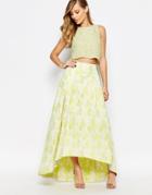 Coast Rivena Maxi Skirt In Lime - Lime