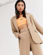 Asos White Twill One Button Blazer