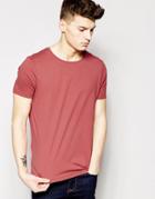 Asos T-shirt With Crew Neck In Red - Red