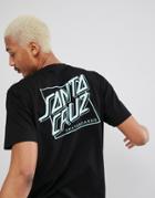 Santa Cruz T-shirt With Squared Back Print In Black - Black