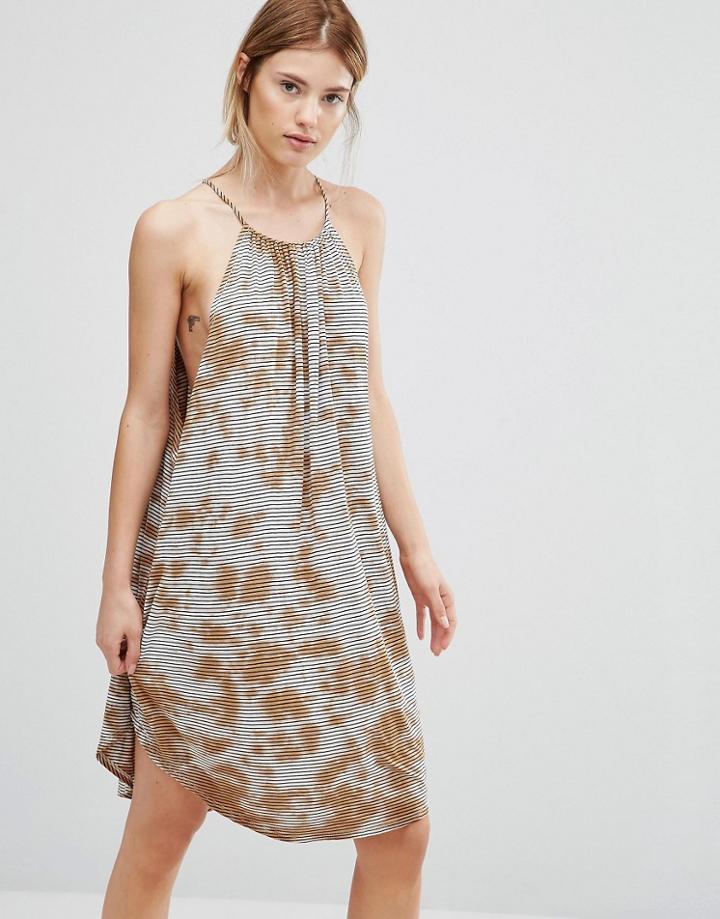 Nytt Halter Neck Swing Dress - Red