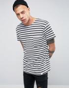 Cheap Monday Standard Prep T-shirt Narrow Stripe - Black